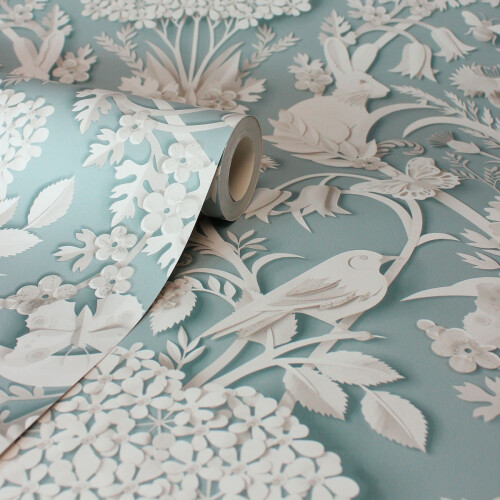Fine Decor Dimensions Woodland Wallpaper Blue Fine Decor FD43605 1