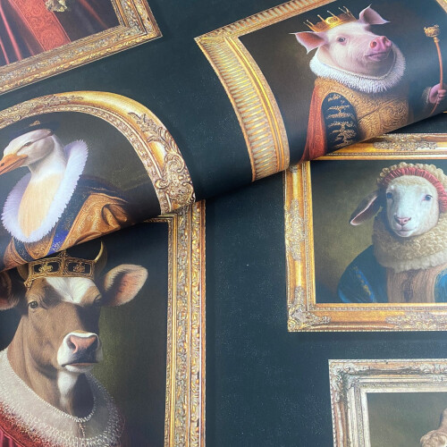 Muriva Regal Animals Wallpaper Multi Muriva 102575 2