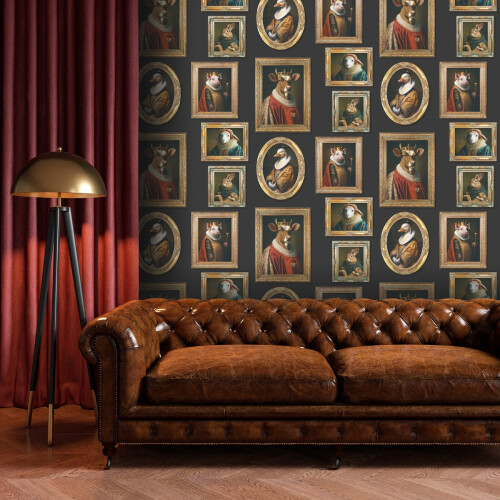 Muriva Regal Animals Wallpaper Multi Muriva 102575 1