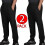 True Face (Black - 2 Pack, L) Men Jogging Trouser Elasticated Drawstring 2,3Pack 1