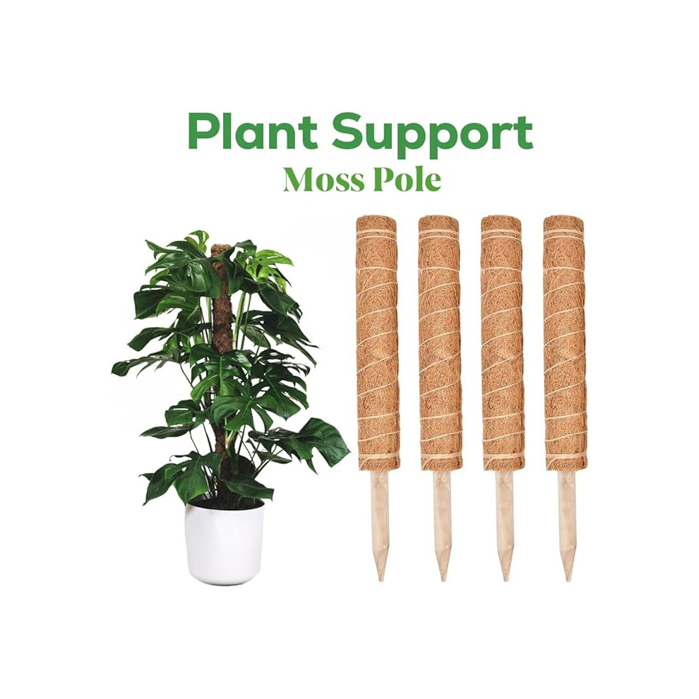 4pc Coir Plant Support Moss Pole Plants Indoor Climbing Totem Vine Plants