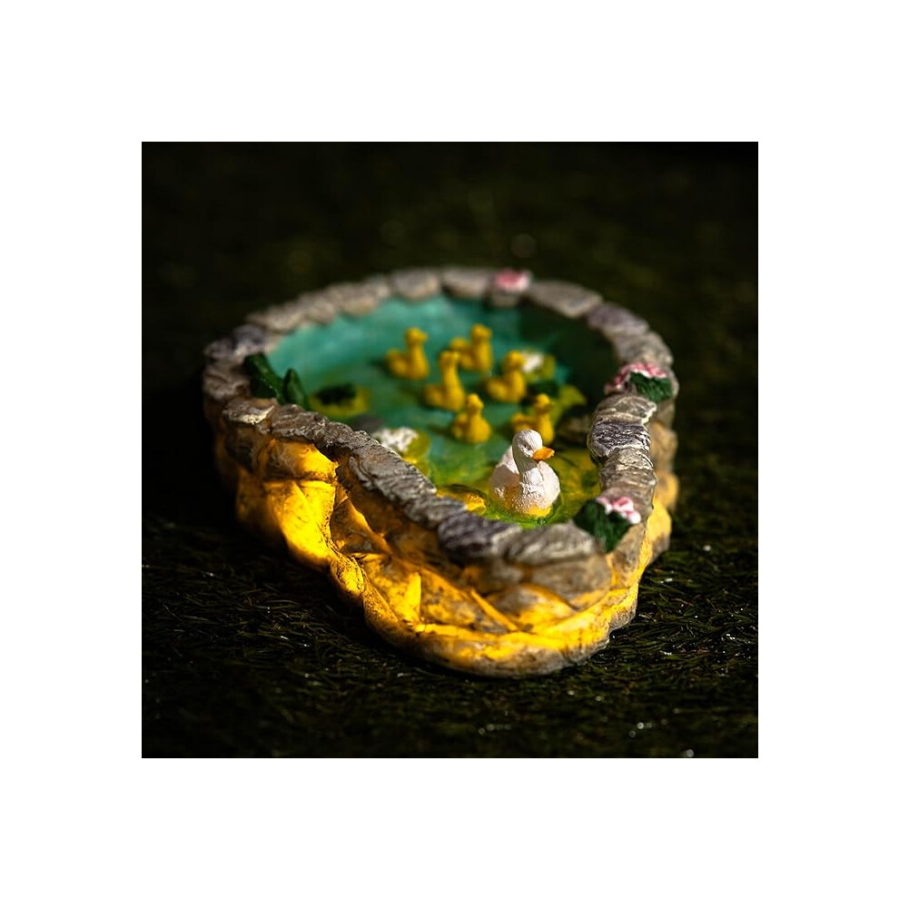 Solar Garden Duck Ornament Pond Lighting