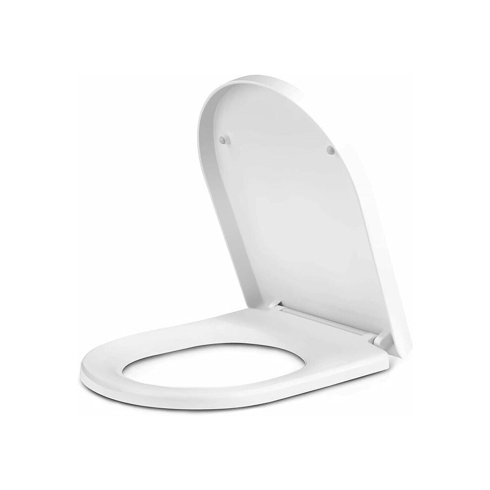 Plastic Toilet Seat Soft Close White