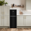Willow Appliances Willow 138L Black Top Mount Fridge Freezer with Adjustable Thermostat 2