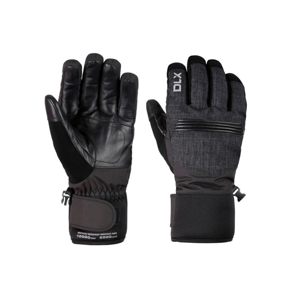 Trespass Men's Black (L, ) Unisex Adult Sidney Leather Palm Snow Sports Gloves