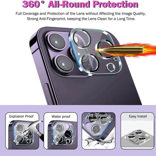 Tempered Glass Camera Lens Protector for iPhone 16 Pro / Pro Max Clear 1