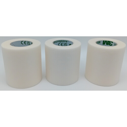 3M (3) Micropore WHITE 5cm x 9.1m Various Packs
