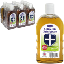 Dr Johnson's Antiseptic Disinfectant Bottles Original Safe & Gentle (12 x500ml)