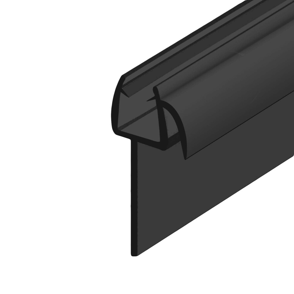 750 mm Black Glass Shower Door Rubber Seal Strip Gap 6 mm