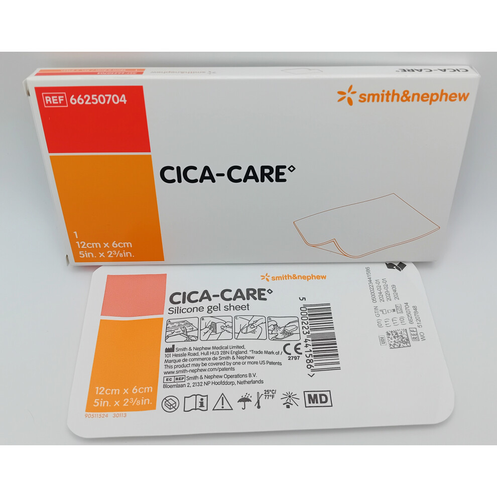 (12cm x 6cm) Cica Care Two Sizes Packs of 1 Silicone Gel Sheets