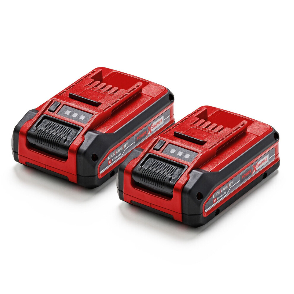 Einhell 2x 4.0Ah PLUS Battery Twinpack 18V PXC Batteries For All Power X-Change