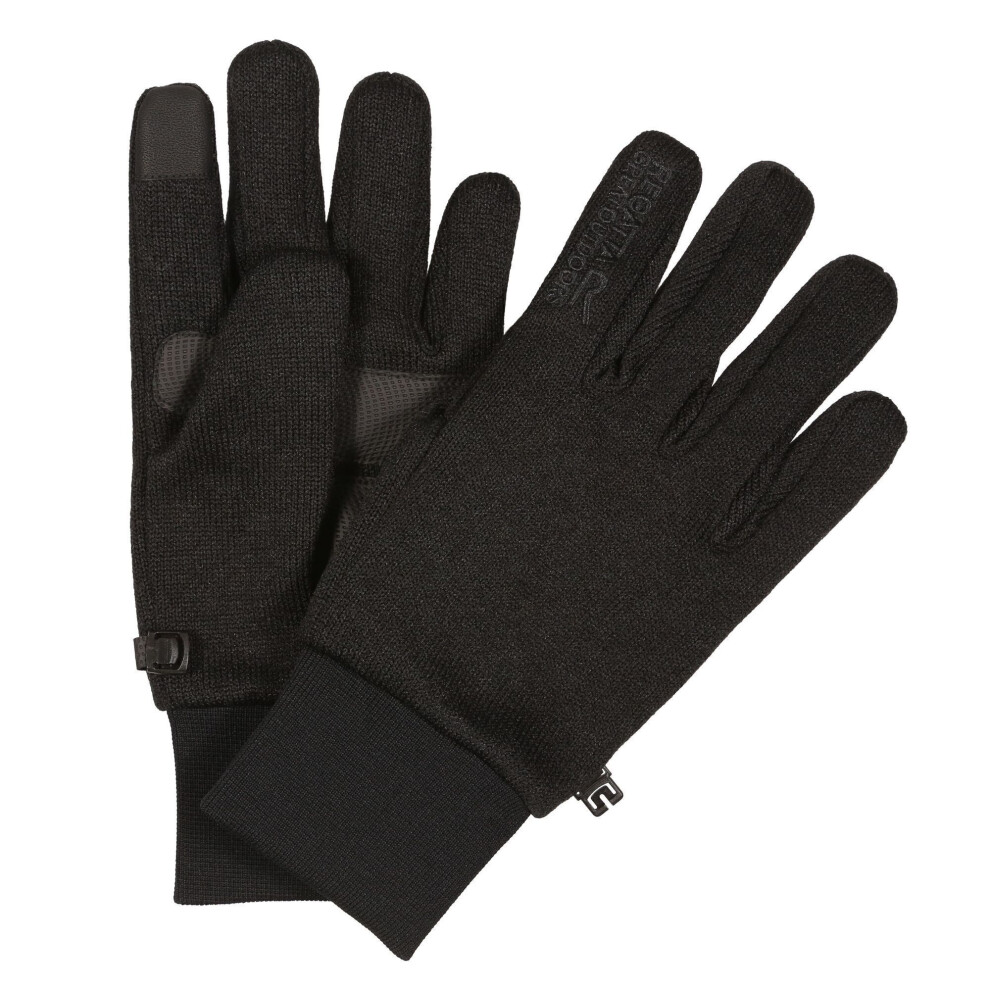 (L-XL, Black) Regatta Mens Veris Winter Gloves