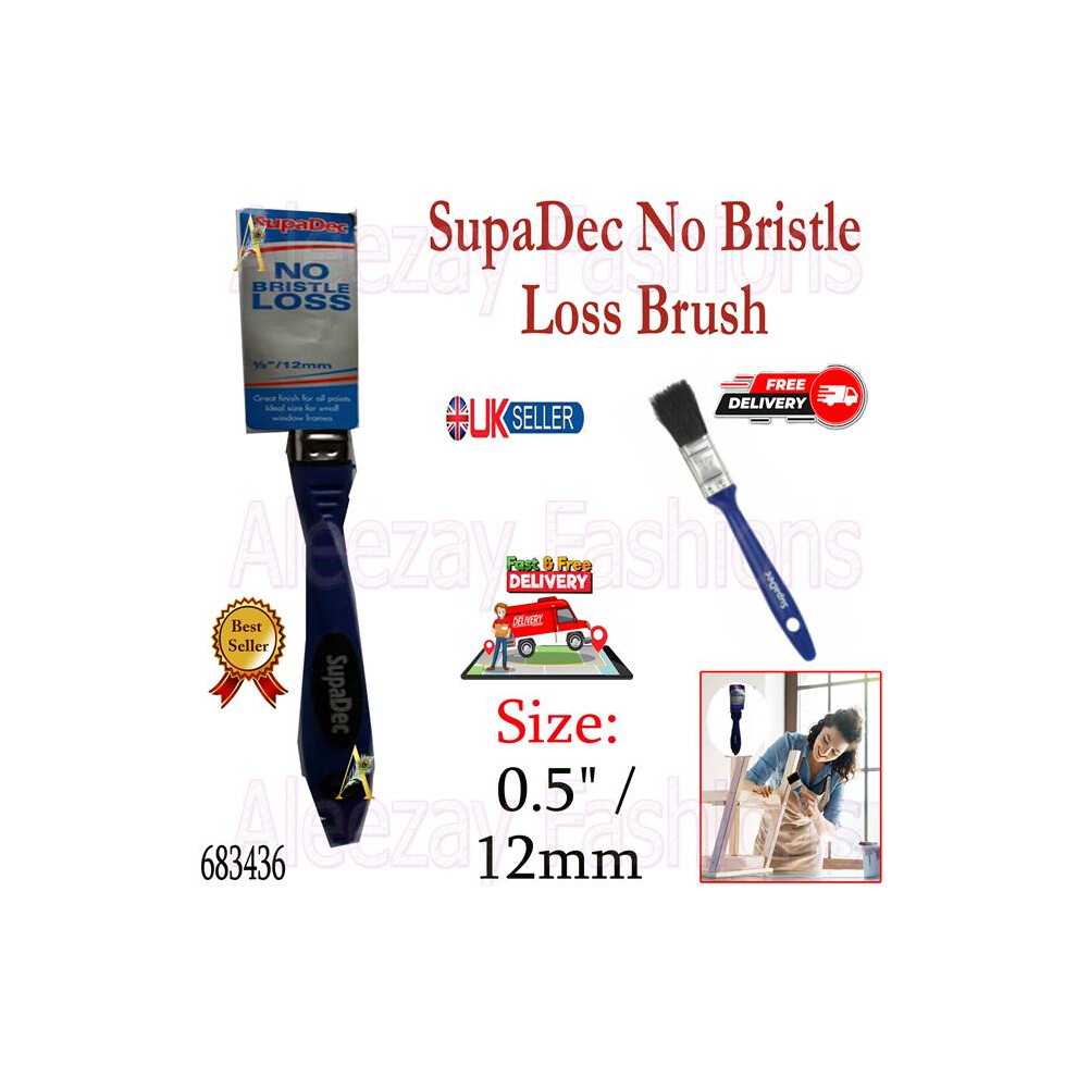Diy Decorating General Multi-Purpose No Bristle Loss Brush 0.5" / 12Mm 5017193683458