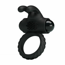(Standard, 1) Pretty Love Vibrating Cock Rabbit Bullet Vibrator Penis Ring Men