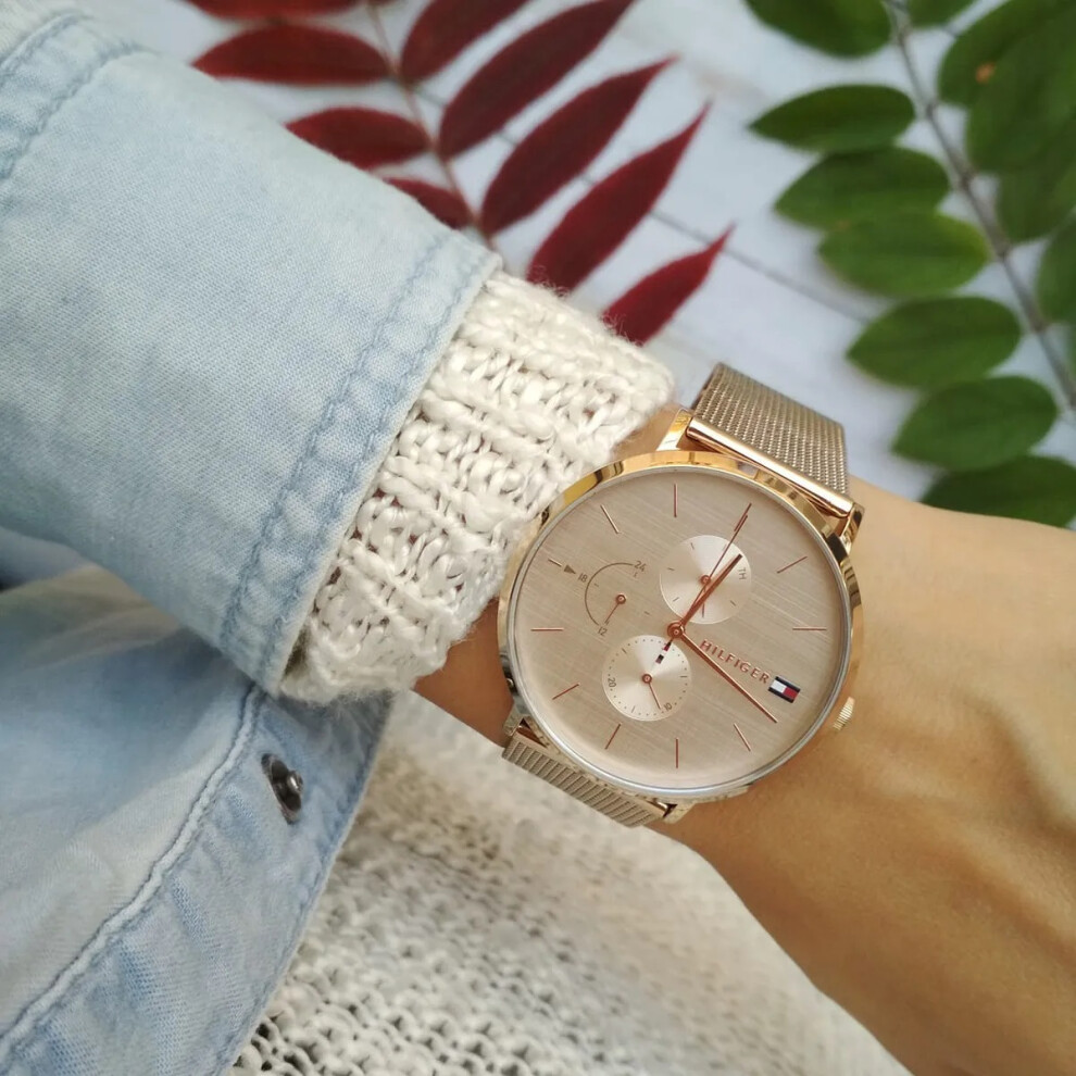 TOMMY HILFIGER 1781944 WOMEN'S WATCH ROSE GOLD BAND ROSE GOLD DIAL