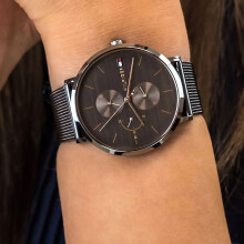 TOMMY HILFIGER 1781945 WOMEN'S WATCH GREY BAND GREY DIAL GREY CASE