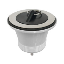 90mm Fireclay Cleaner Sink Waste with Plug - Chrome Finish (BKW301)