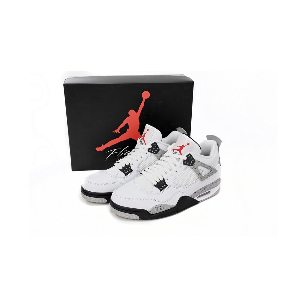 (EUR SIZE 41) Nike Air Jordan 4 Retro White Cement 840606-192