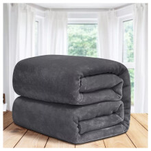 (Single Blankets Throw, Grey Blankets) Faux Fur Blankets Soft Fleece Throw Sofa Bed Couch