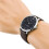 Tommy Hilfiger TOMMY HILFIGER 1710352 MEN'S WATCH BRONW STRAP BLACK DIAL SILVER CASE 1