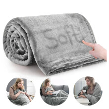 (Super King Blankets Throw, Silver Blankets) Faux Fur Blankets Soft Fleece Throw Sofa Bed Couch