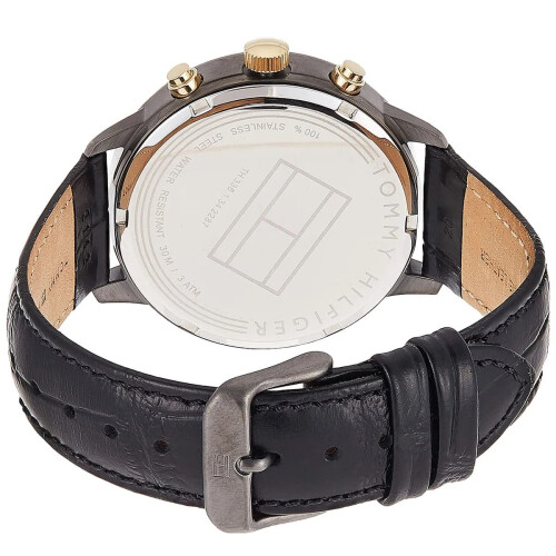 Tommy Hilfiger TOMMY HILFIGER 1710357 MEN'S WATCH BLACK STRAP GREY DIAL GREY CASE 2