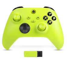 (Electric Yellow) Wireless Controller Compatible With Xbox One, Xbox Series X/S, Xbox One X/S、PC with 2.4GHZ Wireless Adapter Gamepad