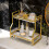 Living And Home (2) Kitchen Bathroom Storage Organiser Rack Gold 1