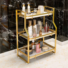 (3) Kitchen Bathroom Storage Organiser Rack Gold