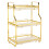 Living And Home (3) Kitchen Bathroom Storage Organiser Rack Gold 3