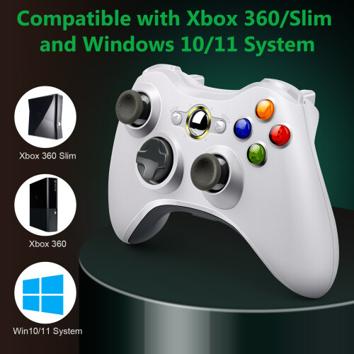 Wireless Controller for Xbox 360, Game Controller Compatible with Xbox 360/360 Slim and PC Windows 7,8,10,11 2