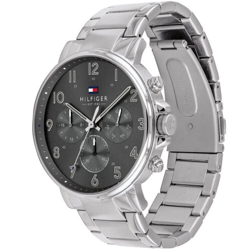 Tommy Hilfiger TOMMY HILFIGER 1710382 MEN'S WATCH SILVER STRAP GREY DIAL SILVER CASE 2