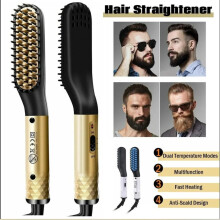 Beard Hair Straightener Heated Electric Brush Straightening Comb Style