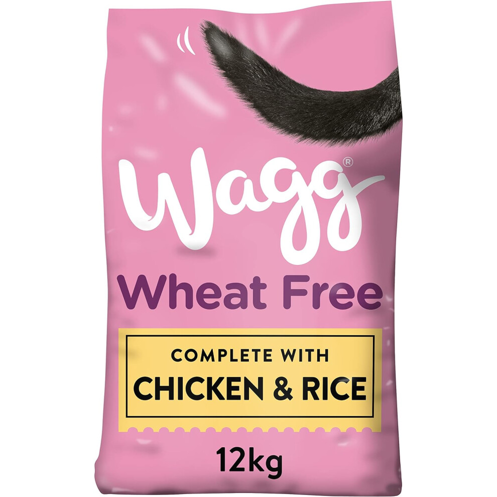 Wagg Wheat Free Complete Dry Adult Dog Food Chicken & Rice 12kg - For Sensitive Stomachs