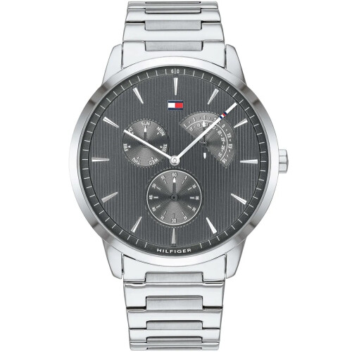 Tommy Hilfiger TOMMY HILFIGER 1710385 MEN'S WATCH SILVER STRAP GREY DIAL SILVER CASE 2
