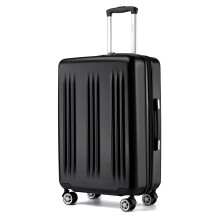 (Black, 24 inch) 20/24/28 Inch Expandable ABS+PC Suitcase With TSA Lock