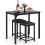 Costway Dining Table Set Counter-height Table 2 Upholstered Stools w/Footrest 1