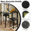 Costway Dining Table Set Counter-height Table 2 Upholstered Stools w/Footrest 6