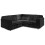 (Black, 5 Seater Symmetrical) Luxor Fullback Cord Corner Sofa Range 1