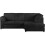 (Black, 4 Seater Right Hand Facing) Luxor Fullback Cord Corner Sofa Range 1