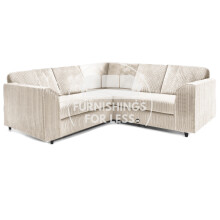 (Cream, 5 Seater Symmetrical) Luxor Fullback Cord Corner Sofa Range