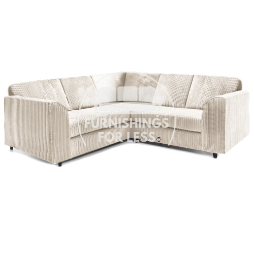 (Cream, 5 Seater Symmetrical) Luxor Fullback Cord Corner Sofa Range