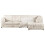 (Cream, 5 Seater Right Hand Facing) Luxor Fullback Cord Corner Sofa Range 1