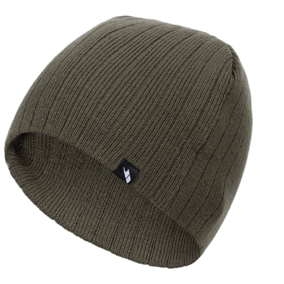 (One Size, Ivy) Trespass Mens Stagger Knitted Beanie Hat
