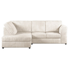 (Cream, 4 Seater Left Hand Facing) Luxor Fullback Cord Corner Sofa Range