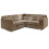 (Coffee, 5 Seater Symmetrical) Luxor Fullback Cord Corner Sofa Range 1