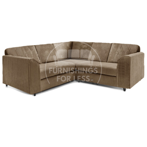 (Coffee, 5 Seater Symmetrical) Luxor Fullback Cord Corner Sofa Range