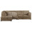 (Coffee, 5 Seater Left Hand Facing) Luxor Fullback Cord Corner Sofa Range 1