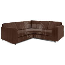 (Chocolate, 5 Seater Symmetrical) Luxor Fullback Cord Corner Sofa Range