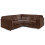 (Chocolate, 5 Seater Symmetrical) Luxor Fullback Cord Corner Sofa Range 1